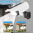 2pc Solar Motion Sensor Lights Outdoor Wireless 77 Led Flood Security Spotlights