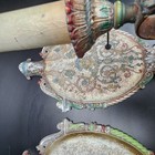 Htf Fit For A Castle  Spanish Revival Light Sconces E  Riddle Co Painted Cherubs