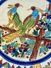 Vtg Sicilian Bright Ceramic Handpainted Plate -birds  Floral  Signed Panormus 36