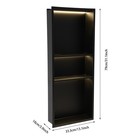 31  X 13  Led Shower Niche Black Stainless Steel Shower Niche With 3-tiers Shelf