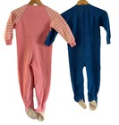 Vintage 1980s Lot Of 2  Winnie The Pooh  Footed Pajamas  Pink   Blue  Size 6
