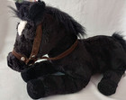 Fao Schwarz Barnyard Buddies Plush Black W white Spot Pepper Horse Pony 15 