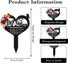Grave Markers For Cemetery For Humans - Memorial Mom Metal Butterfly Graves Stak
