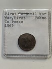 1863 Civil War Token  First In War  First In Peace  Union For Ever  Tc-237144