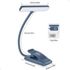 Led Rechargeable Book Light Clip-on Reading Lamp 3 Color Modes Dimmable