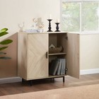 Stoready Wood Sideboard Buffet Cabinet With Adjustable Shelf And 2 Doors