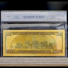 100mg 24k Gold 2009  100 Dollar Bill Federal Reserve Banknote With White Coa