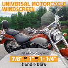 19 x17  Clear Universal Motorcycle Windshield Fit 7 8   1   1 25  Handlebar