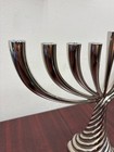 Michael Aram Twist Menorah Authentic Signed Nickel Plated Brass Modern Judaica