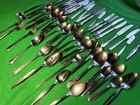 Vintage Lot Of 55 Pieces Of Fancy Silverware For Crafts