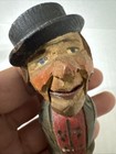 Vintage  Mechanical Bottle Stopper - Hand Carved