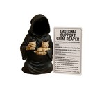 Emotional Support Grim Reaper Statue  Gothic Black Robe Mysterious Death Figure