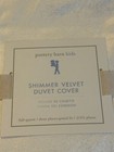 Beautiful Pottery Barn Kids Pb Shimmer Velvet Duvet Cover Full Queen Ivory New