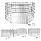 24  Dog Playpen Crate Fence Pet Play Pen Exercise Puppy Kennel Cage Yard 8 Panel
