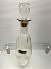 Vintage Glass Bourbon Decanter Bottle Cork Glass Stopper
