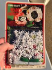 Fibre-craft Beaded Frosty Wreath Sequin Bead Vtg Christmas Ornament Kit Makes 3