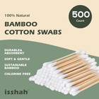Bamboo Cotton Swabs - 500 Count - Fsc Certified And Peta Approved  Eco Friendly