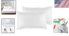 Ultra Soft King Pillow Shams Set Of 2 In White     100  Egyptian Cotton Luxury