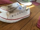 Vintage Converse Chuck Taylor All Star Low Top White Made In Usa Mens Size 5 5