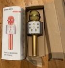 Wireless Karaoke Microphone hifi Speaker - Gold Handheld Ktv Ws-858