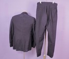 Men s Vtg 20s As Is Navy Blue Wool 2 Pc Suit Sz S-m 1920s Button Fly Pants