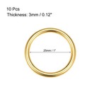 O Ring Buckle 25mm 1   Id 3mm Thickness Zinc Alloy O-rings Gold 10pack
