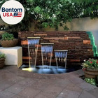 All-in-1 Pond Waterfall Kit With Led Lights  12  Stainless Steel Spillway With 6
