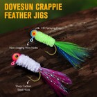 40pcs Crappie Jigs  Jig Heads With Feather Hand-tied 1 32oz 1 16oz 1 8oz Fishing