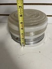 Vintage Glass Light Fixture Striped Mcm Chrome Ceiling Nlhb