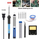 110 220v 60w Electric Soldering Iron Welding Gun Kit W solder Wire Tweezers Tool