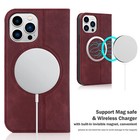 For Iphone 16 15 Plus 14 13 12 11 Pro Max Soft Leather Magnetic Flip Wallet Case