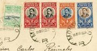 Uruguay Sc 226  235 pair  236  237-montevideo-10 mar 1920-commercial Use-to Arge