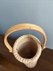 Nantucket Vintage Tall Round Swing Handle Basket Nautical Decor