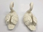 2 Lenox Swan Porcelain Place Card Holder 24k Gold Beak Figurines Cake Topper