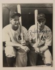Joe Dimaggio Signed Lou Gehrig 8x10 Photo Matted   Framed Steiner Authenticated