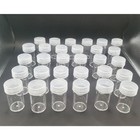 30 Bottle Jars Plastic Container Craft Organizing Hobby Pill Clear Screw Lids 2 