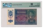 Austria Banknote 10 Kronen 1919 Pmg Ms 64 Epq Choice Uncirculated