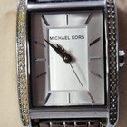 Michael Kors Emery Quartz Crystal Silver Dial Ladies Watch Mk3127 New Battery