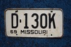 1969 Missouri Dealer License Plate
