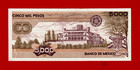 Mexico 5000 Pesos 1989 Unc Note Last Serie s Issue Series Kh  Prefix T  P-88c 11