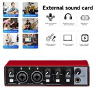 For Studio Recording Usb Live External Sound Card Audio Interface Live Streaming