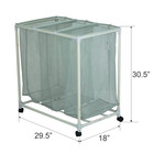 Rolling Laundry Sorter Cart With Removable Mesh Bags And Casters