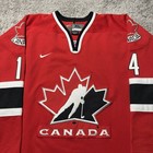 2002 Vintage Nike Canada Ice Hockey Jersey Mens Red Shirt National Team Shanahan