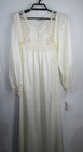 Vtg Christian Dior Nightgown Wedding Bride White Silky Lace  M Cottegecore Nwt