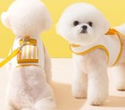 New Dog Striped Puppy Treat Bag Walking Pet Dog Cat Harness Backpack With Leash