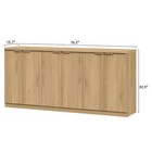 Modern Buffet Cabinet With Storage  Fluted Sideboard With Doors And Shelves