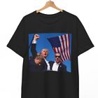 Trump Rally Shooting T-shirt Us Support Trump 2024 Unisex Cotton Soft-