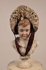 Opulent Victorian 1880   s Child   s Bonnet W Ruched Satin Brim Great For Bebe Doll