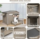 Petscosset 34 l Dog House Outdoor Anti-chewing Dog Kennel Outside With Porch