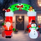 8 Ft Christmas Inflatables Arch With Santa   Snowman Blow Up Outdoor Decorations